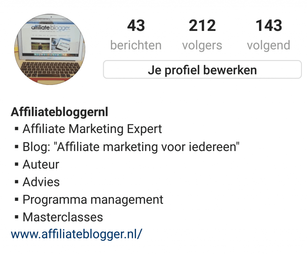 Affiliateblogger Biografie